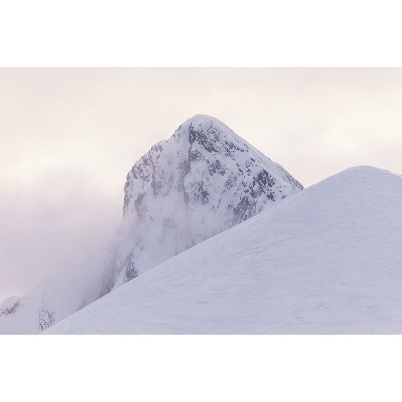 Mountain Top View Removable Wall Mural for Gust Room, Moisture Resistant