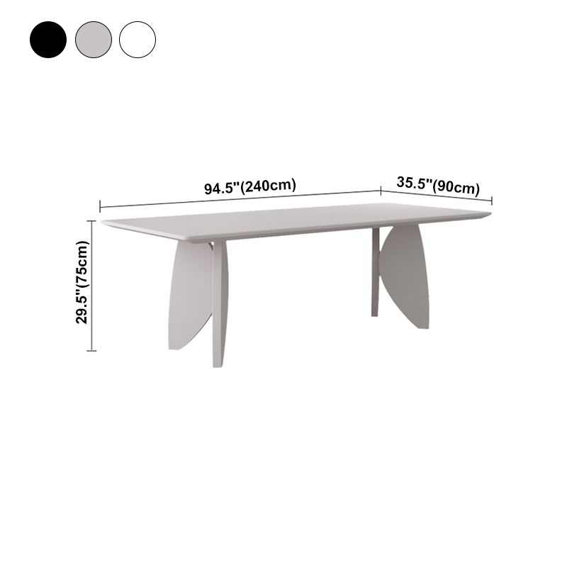 Mesa moderna de madera maciza para restaurante, mesa de comedor rectangular con 4 patas