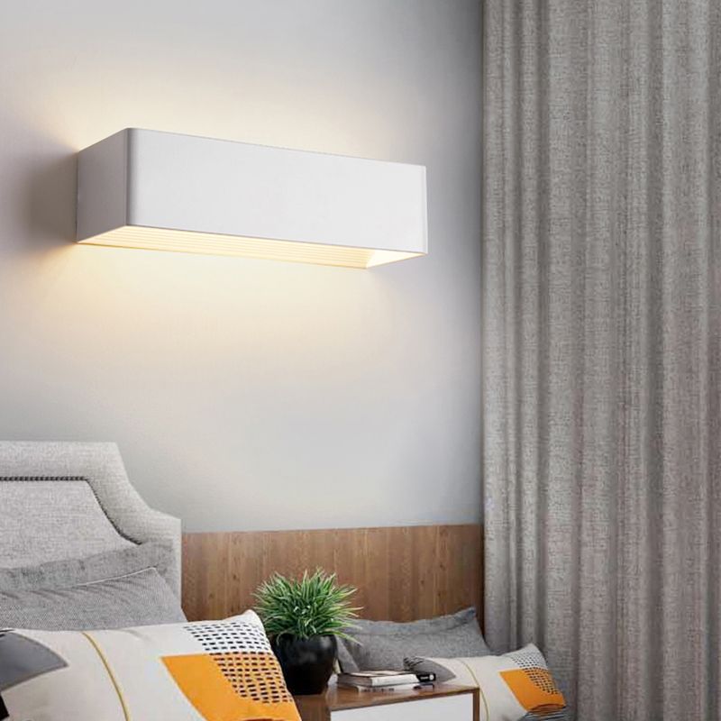 Forme carrée en métal applique de style moderne 2 lumières