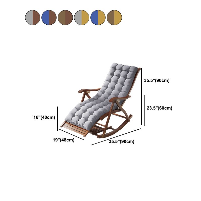 Modern Style Cushions Rocker Chair Spindle Rocker Chair with Bamboo Frame