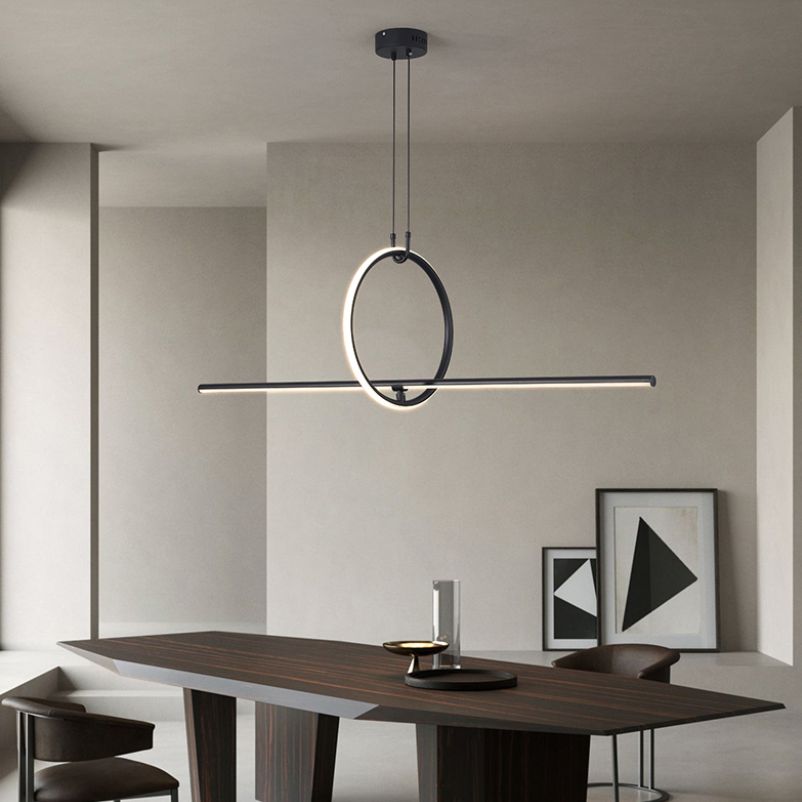 Lampada del lampadario in metallo moderno nordico Lampada a LED LED Isola Ciondolo per sala da pranzo