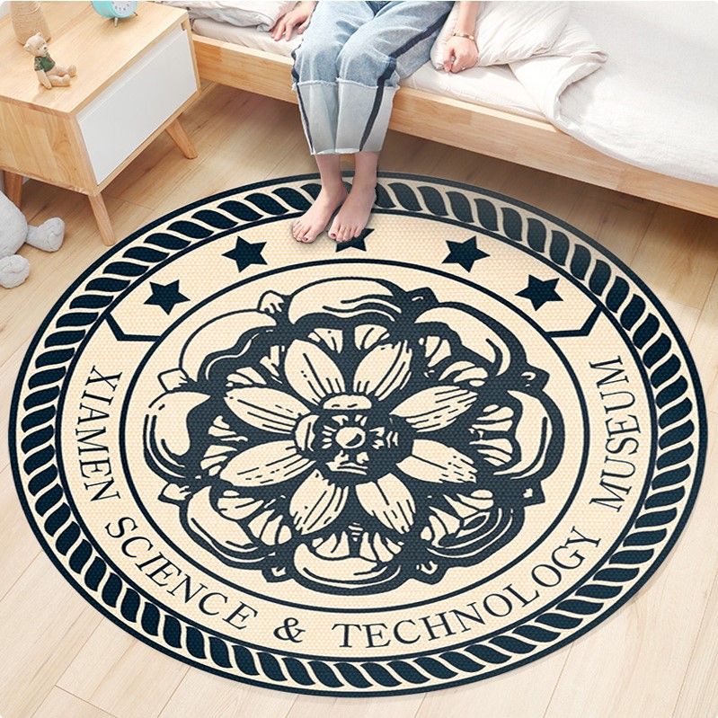 Classic Flower Patterned Rug Multicolor Bohemian Rug Polypropylene Washable Stain Resistant Non-Slip Backing Rug for Home