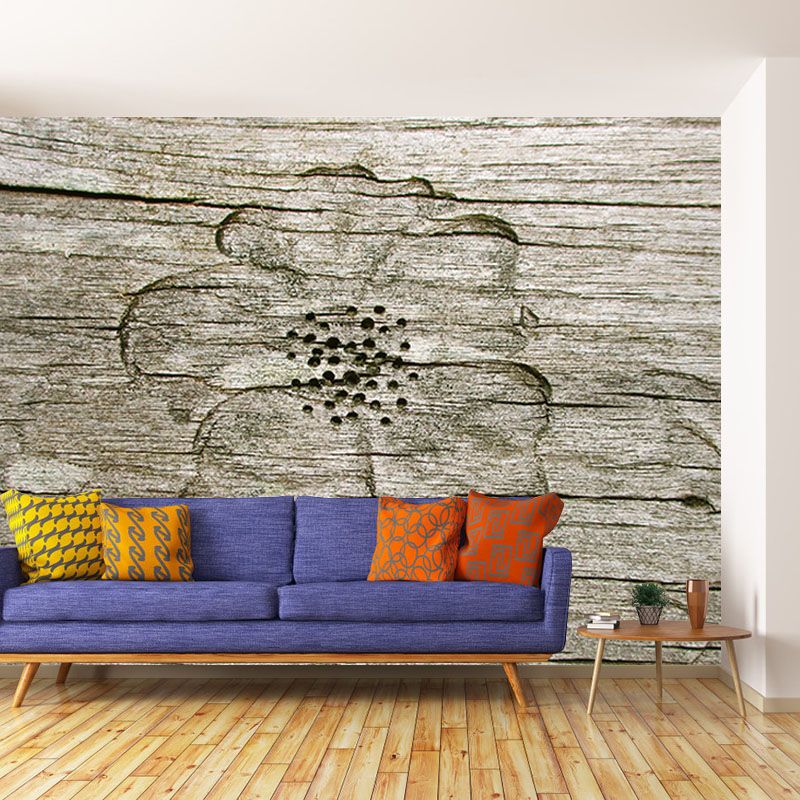 Photography Environment Friendly Mural Wallpaper Wood Grain Bedroom Wall Mural