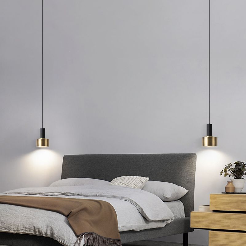 Cylindre métal suspendu plafonnier légère style nordique