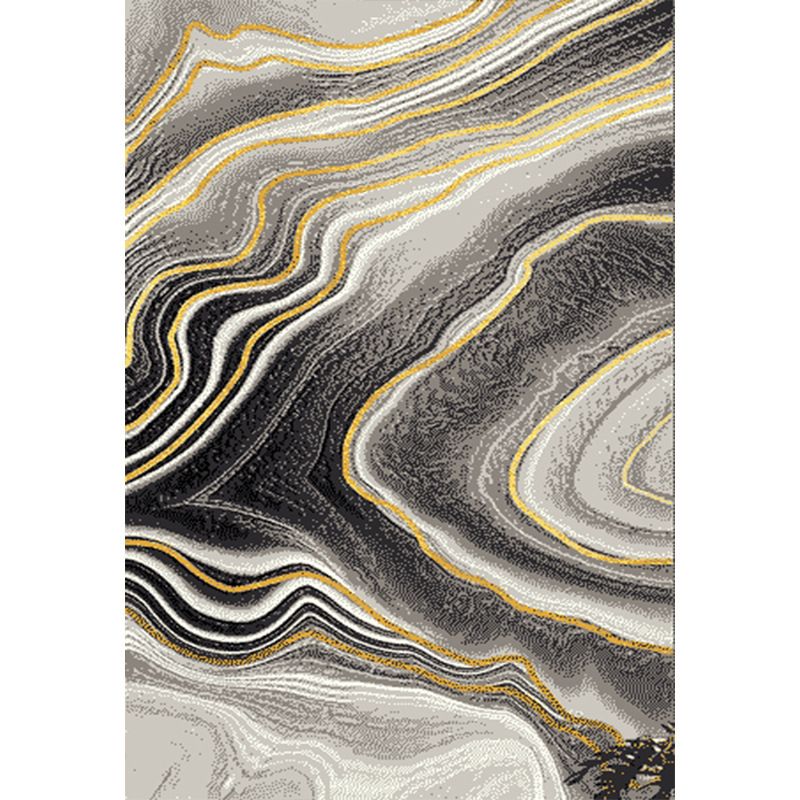 Minimalist Abstract Pattern Rug Multi Colored Polyester Carpet Washable Pet Friendly Anti-Slip Rug for Drawing Room