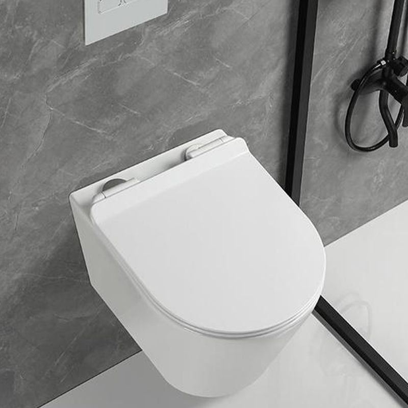 Wall Mount Flush Toilet One-Piece Toilet Contemporary Porcelain Toilet