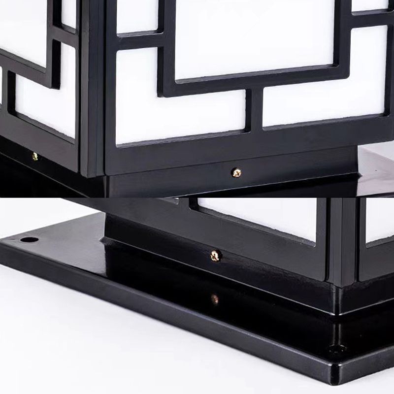 Contemporary LED Pillar Lighting Fixture Household Solar Light for Garden
