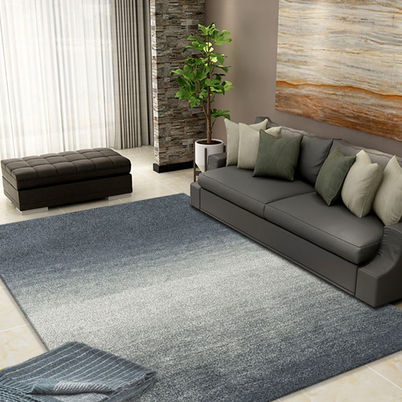 Plain Color Simple Style Rug Polyester Ombre Area Carpet Machine Washable Anti-Slip Rug for Living Room