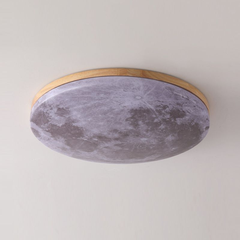 Japanese Style Wooden Ceiling Light Round Shape Ceiling Lamp for Living Room
