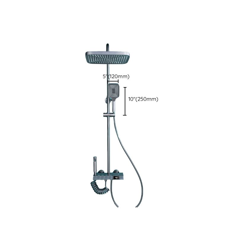 Contemporary Wall Mounted Shower Combo with Valve Shower System