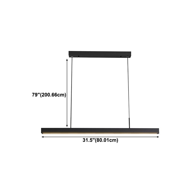 Rectangular Shape Island Pendant Modern Style Metal 1 Lights Island Lighting for Bedroom