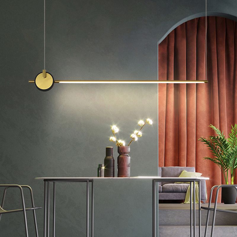 Stick geformte Anhängerlampe postmoderne Metall -Esszimmer LED Island Light