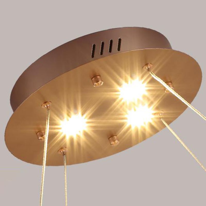 Metal Branch Shape Chandelier Postmodern Fireflies Hanging Lamp for Restaurant