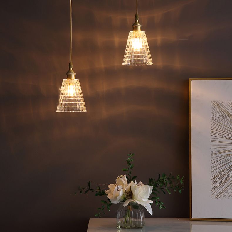 Glasfass Schatten Hanges Lichter moderner Stil 1 Kopfhängehalterung für Schlafzimmer