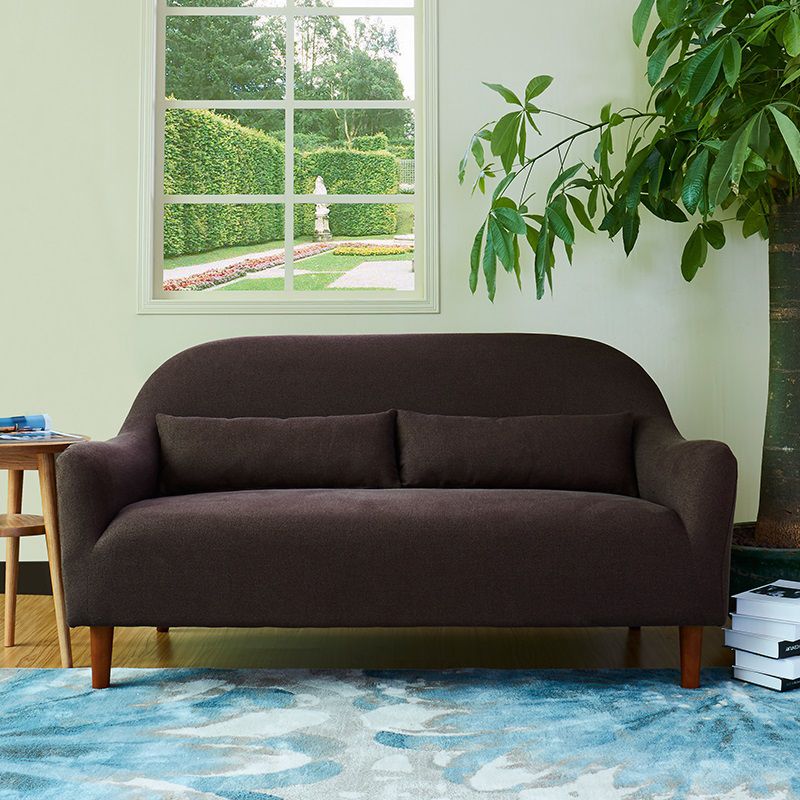 Contemporary 2-Seater 31.88" H Cotton Blend Flared Arm Loveseat
