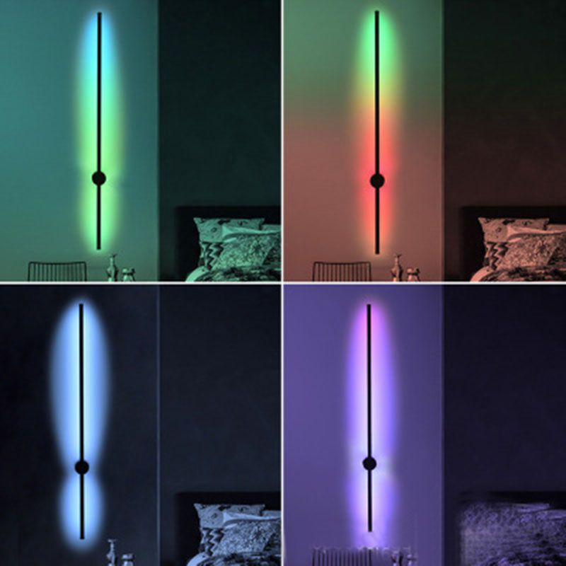 Stile moderno RGB Light Metallic Sconce Lighting Prontoni murali per la camera da letto per la camera da letto d'albergo
