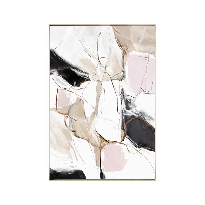 Novel Abstract Pattern Canvas Art for Living Room in White, Multiple Sizes Available