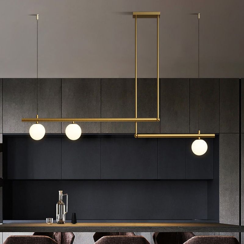 Modern Simplicity Pendant Lighting Globe Glass Island Lighting for Dining Room