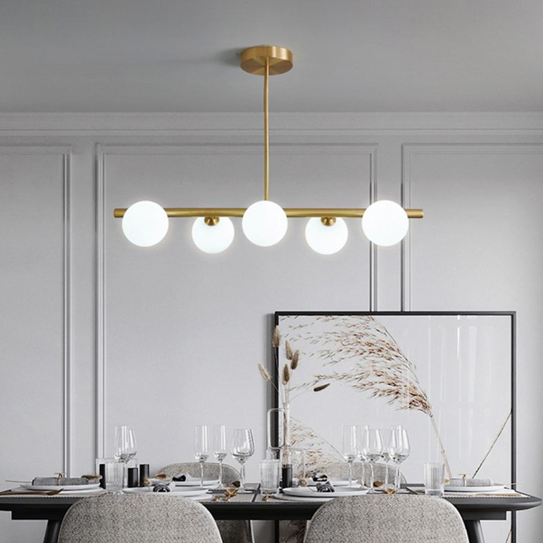Orb Island Lighting Freeture Minimalist Glass Lampadario Apparecchio di illuminazione per sala da pranzo