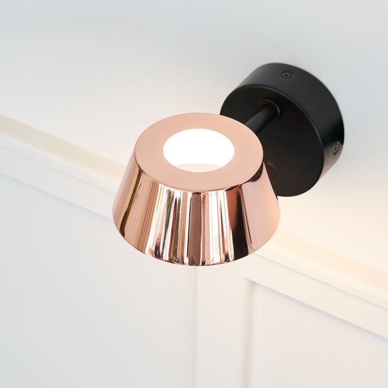 1-Light Modern Circle Reading Wall Lights Metal Wall Mounted Lamps for Bedroom