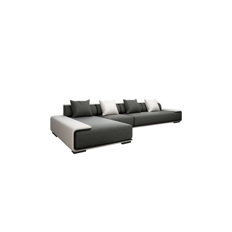 70.87"W Contemporary Square Arm Sectionals with Pillowed Back Cushions