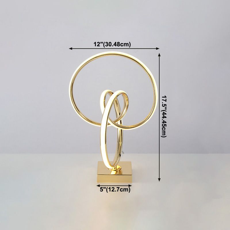 Linear 1 Light Table Lamp Contemporary Metal Night Table Lamps in Gold