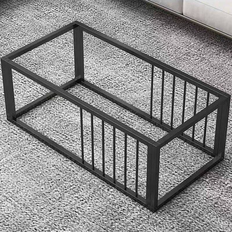 Contemporary Stone Coffee Table Rectangle Frame Coffee Cocktail Table