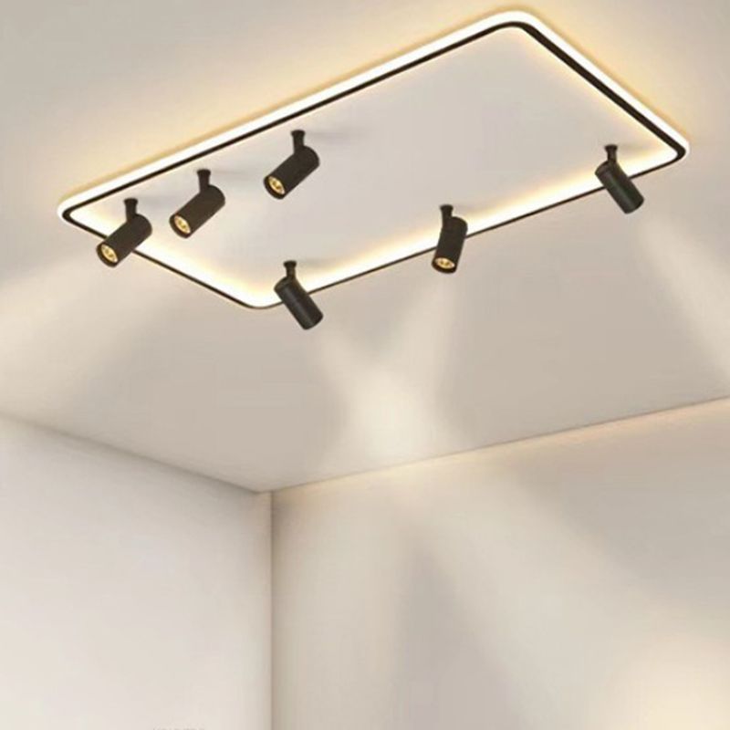 Spot encastré rectangulaire en acrylique, luminaire de plafond LED minimaliste pour salon