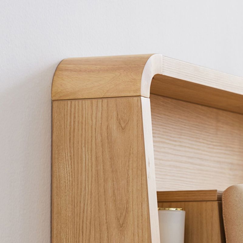 Nordic Solid Wood Bookcase Included Bed Frame Lift Up Storage Bed