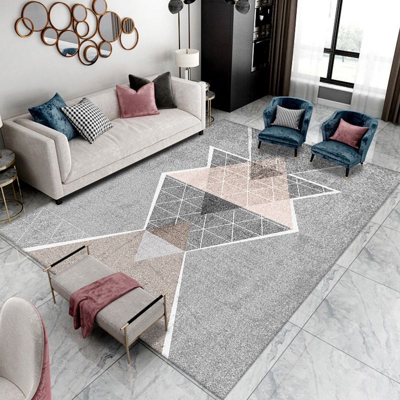 Simplicity Home Decoration Rug Graphic Print Carpet Polyester Non-Slip Backing Indoor Carpet