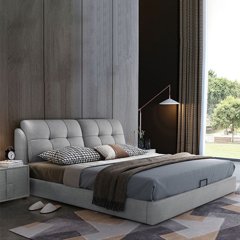 Contemporary Pine Wood Storage with Headboard Lift Up Storage Rectangular Bed Frame