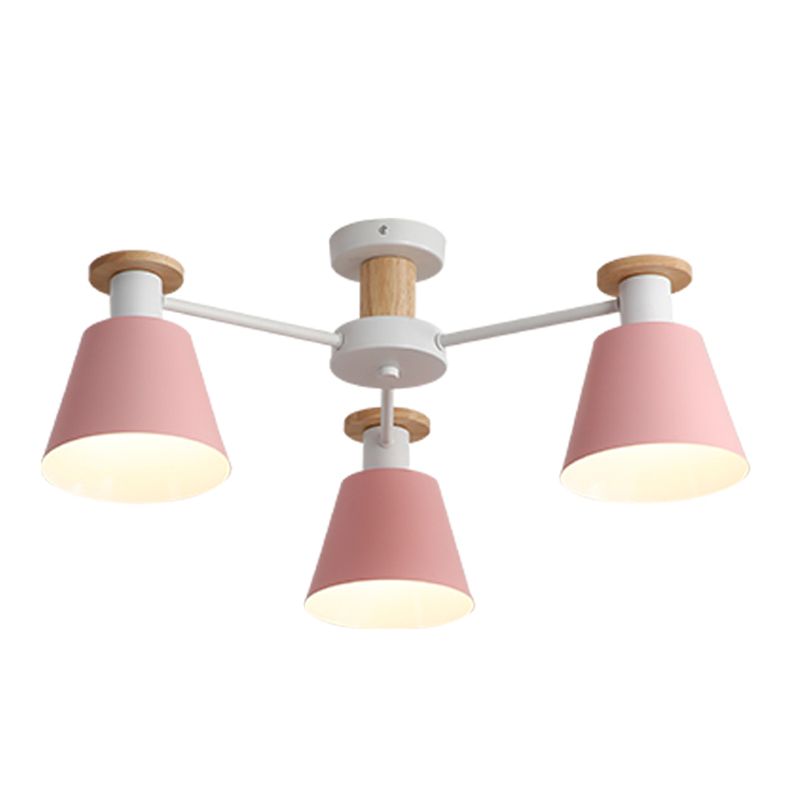 Moderne Kegelschatten Deckenlampe Metall mehrköpfige Deckenbeleuchtung für Restaurant