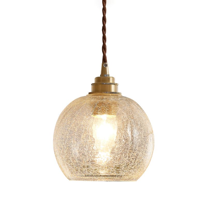 1 lumière suspendue à la lampe en verre pendentif métal industriel en métal suspendu pour le salon