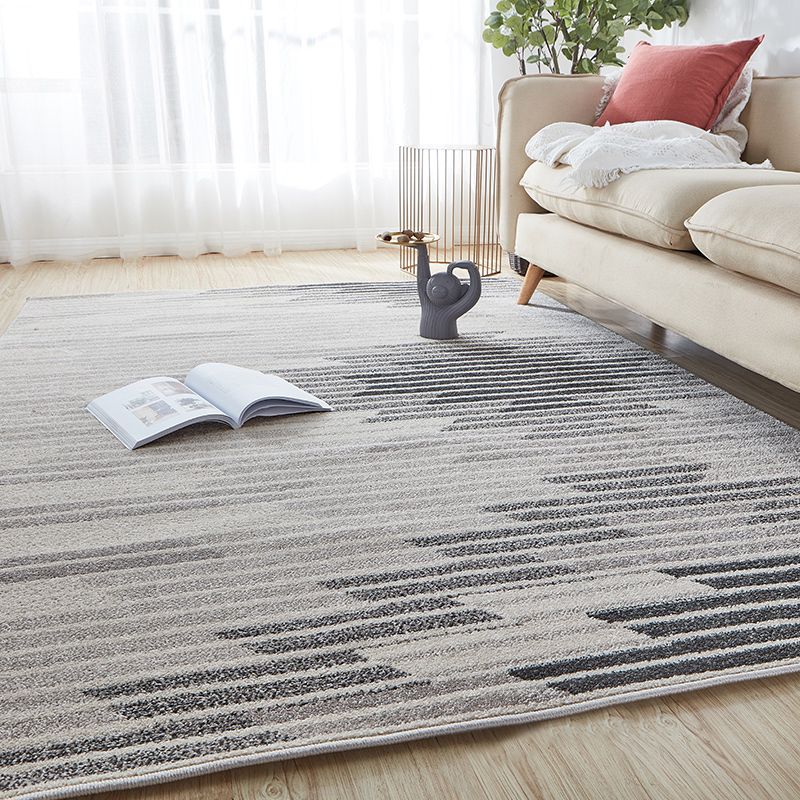 Modern Geometric Rug Multi Colored Polyster Indoor Rug Non-Slip Backing Pet Friendly Area Carpet for Living Room