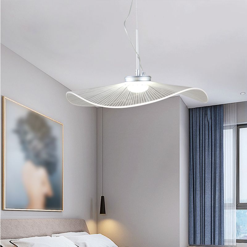 Nordique Acrylique suspendu Pendre Lotus Lotus Leaf 1-Light Drop Pendentif For Bar