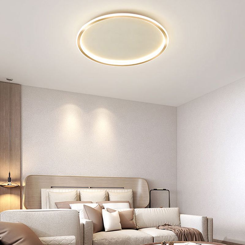 Circle Aluminum Ceiling Mounted Fixture Nordic LED Close to Ceiling Lamp