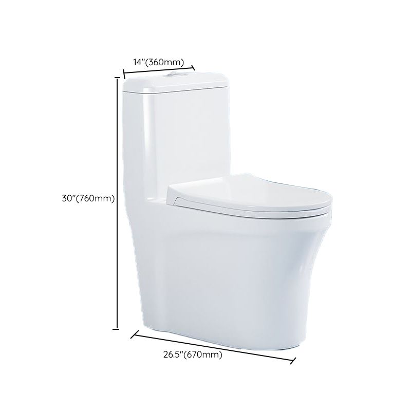 Modern Floor Mounted Flush Toilet White Urine Toilet with Seat for Bathroom