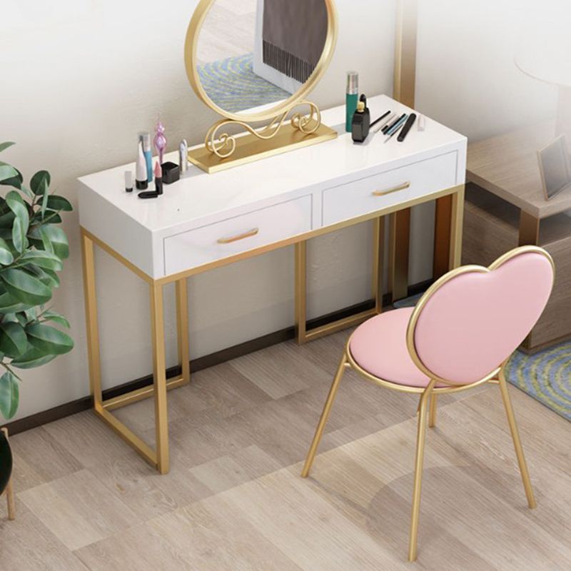 Bright White Makeup Counter 15.74" Wide Vanity Tables with Storage Drawers