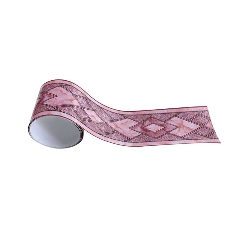 Self-Adhesive Grey Marble Wallpaper Border Diamond Pattern Modern Temporary Wall Decor