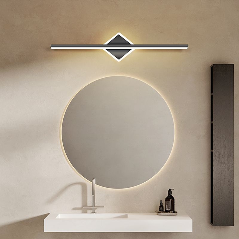 Style moderne de forme linéaire applique en métal métal 2 lumineux légers lumière pour salle de bain