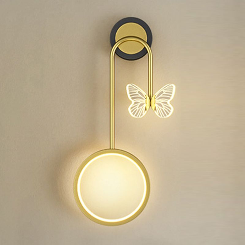Modern Wall Mount Light Fixture 2 Light Wall Light Sconce in Gold for Dining Room