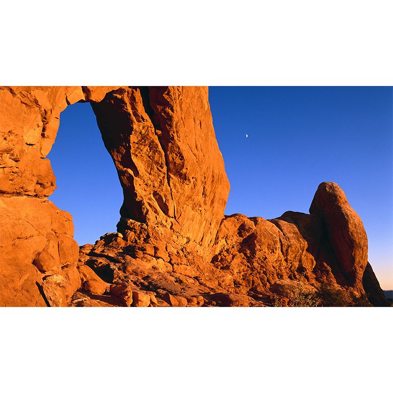 Orange Arches National Park Mural Decal Stain Resistant Modern Hallway Wall Art, Custom Size