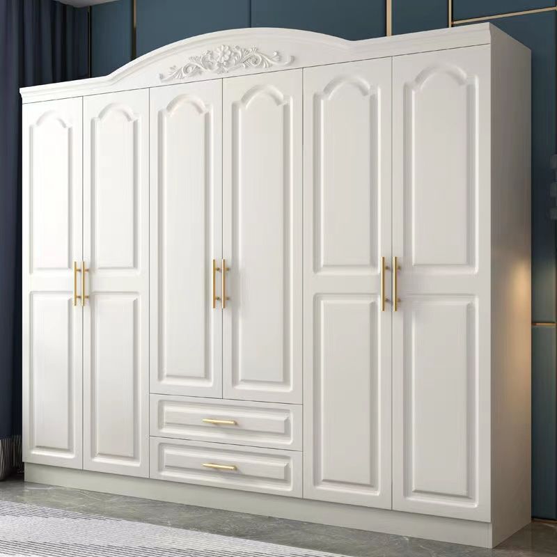 French Country Wardrobe White Wooden Wardrobe Closet for Bedroom