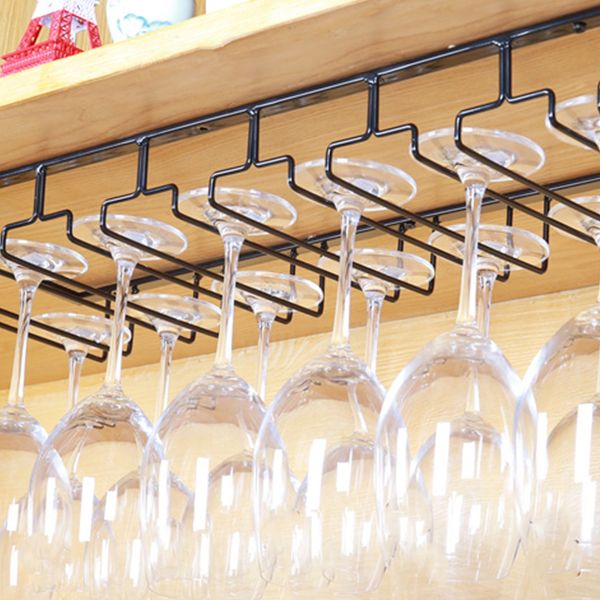 Modern Hanging Wine Glass Rack Metal Glass & Stemware Holder