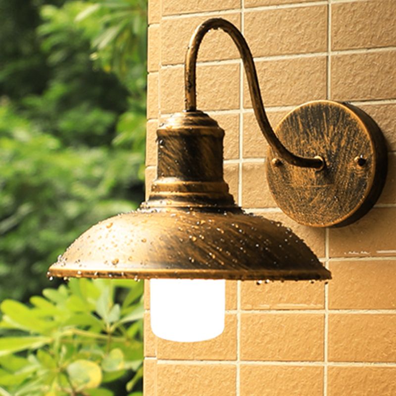 Accesorios de iluminación de cuello de cabello de metal estilo industrial 1 lámparas de pared de luz