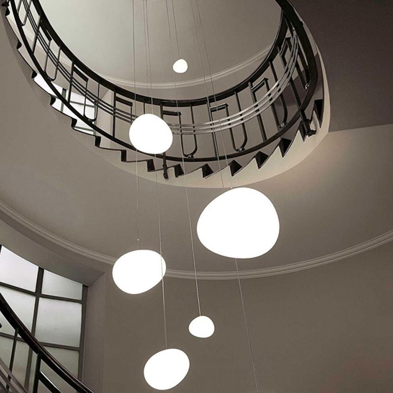 Modern Noordse witte hanglamp 1-licht hangend plafondlicht voor slaapkamer