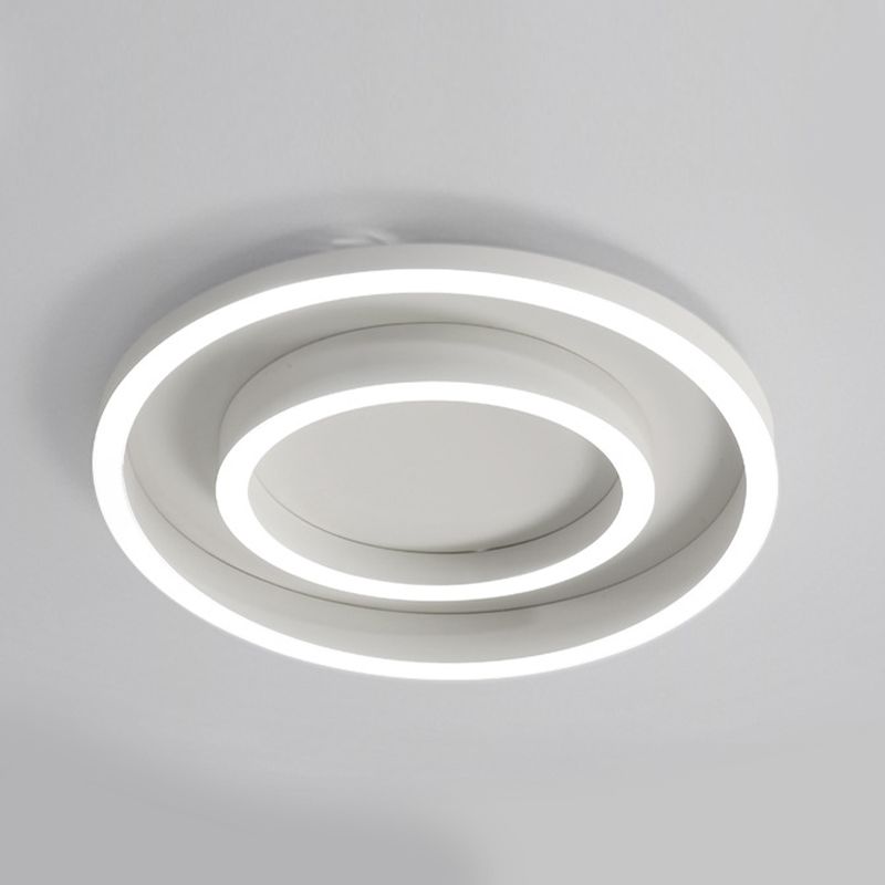 Moderno LED de techo de la luz de techo de los círculos blancos de techo con la pala de metal
