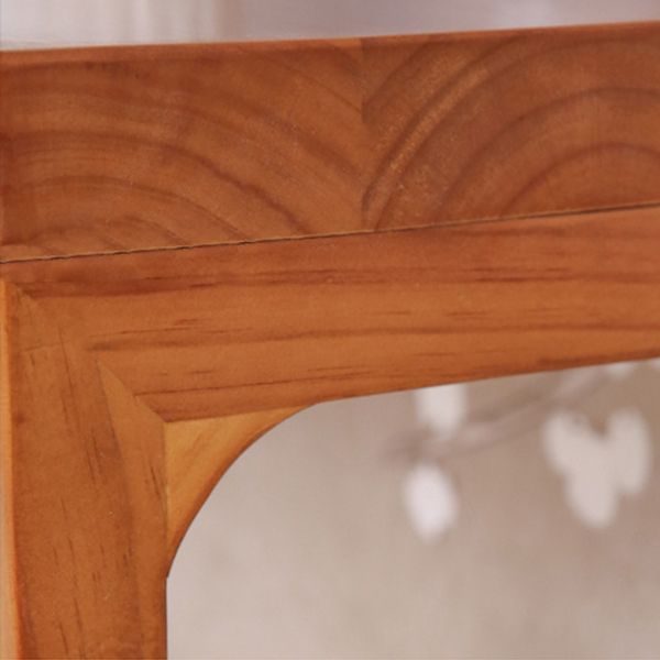 Mid-Century Modern Rectangle Console Accent Table Antique Finish Console Sofa Table