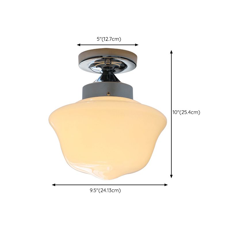 Metallic Flush Mount Lighting Modernism Glass Ceiling Light for Home