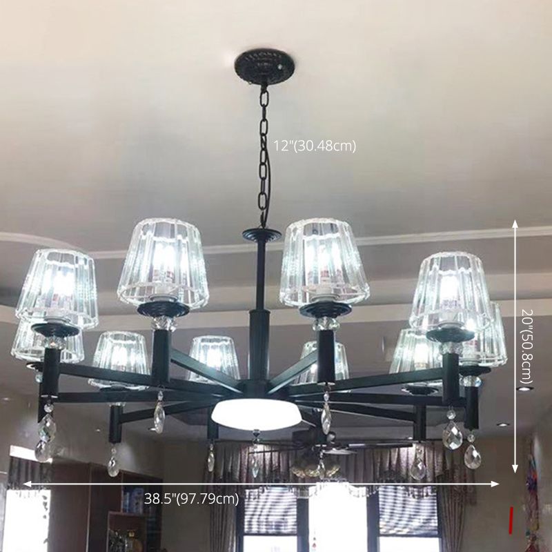 Lampadario in vetro colorato artigianale ombreggiato in stile mediterraneo lampada per lobby